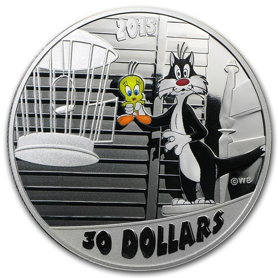 2015 Canada 2 oz Silver $30 Looney Tunes Birds Anonymous 2015 Canada 2 oz Silver $30 Looney Tunes Birds Anonymous